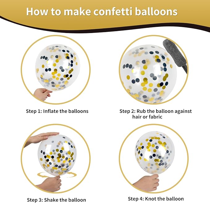 RUBFAC Black and Gold Balloons, 2026 Graduation Party Decorations Balloons - Image 4
