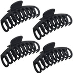 OWIIZI Large Hair Claw Clips for women, 4.3" Matte Jumbo Hair Clips Non-Slip Ponytail Barrette Strong Hold Claw Clips for girls Long Thick Hair (4packs)…
