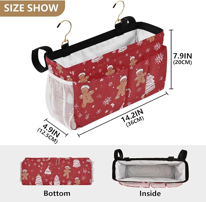 Bedside Caddy Hanging Bunk Bed Caddy Bed Organizer Hanging Pocket - Image 4