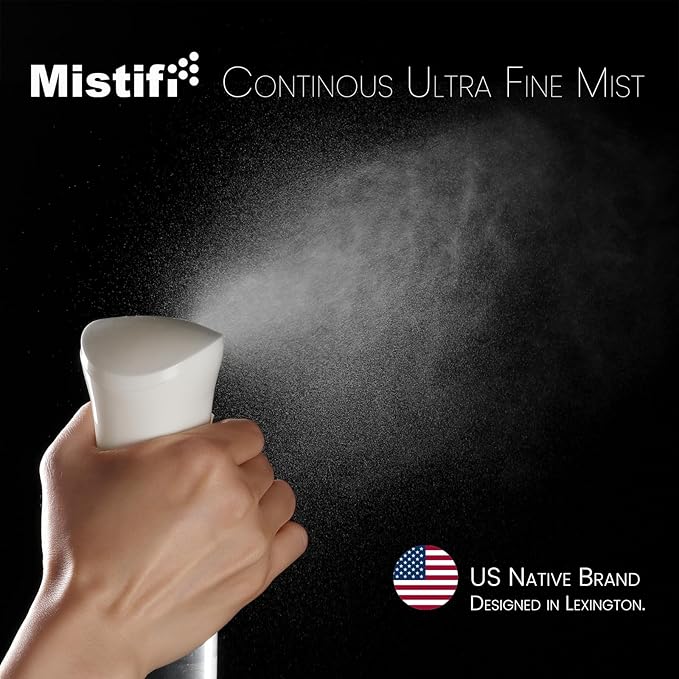 Mistifi Continuous Ultra Fine Mist Spray Bottle – Refillable Water Mister for Hair, Hairstyling, Barber, Salon, Plants, Cleaning, Skincare – (350ml 2Pcs, Transparent bottle)