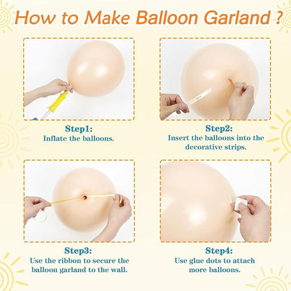 151pcs Here Comes the Sun Balloon Arch - Image 3