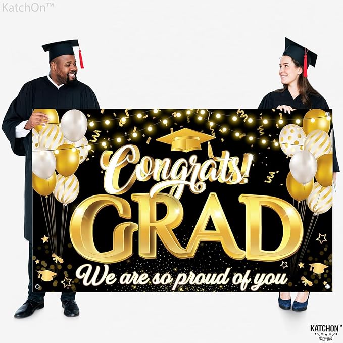 KatchOn Congrats Grad Banner 72x44 Inch | Congrats Grad We are So Proud of You - Image 6