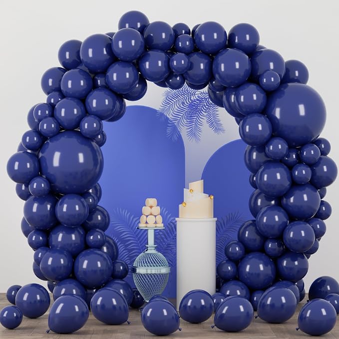 Voircoloria 90pcs Navy Blue Balloons Garland Arch Kit, 18 12 10 5 Inch | by Voircoloria