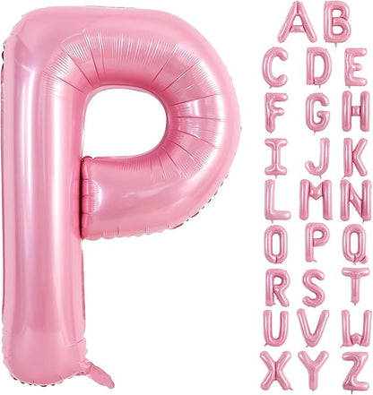 TONIFUL 40 Inch Large Pink Letter P Balloons Giant Foil Mylar Alphabet Balloon by TONIFUL