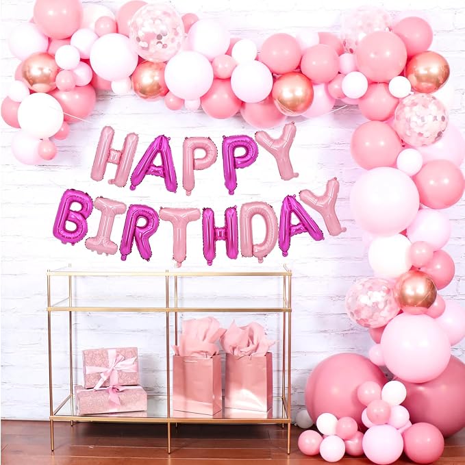 TONIFUL Happy Birthday Balloons Banner 16 Inch Mylar Foil Letters Birthday Sign - Image 6