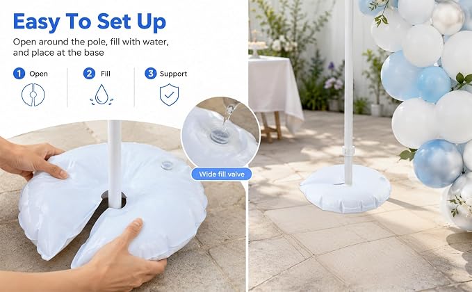 4 Pcs Water Weight Bags for Balloon Column Stand & Balloon Arch | Openable - Image 9