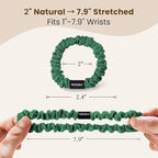 THXSILK 100% Mulberry Silk Scrunchies 3-Pack, 25 Momme Mulberry Silk Hair Ties for Women, Sleek Low Profile No Damage Ponytail Holders, for Fine Hair & Everyday Use, Emerald Green