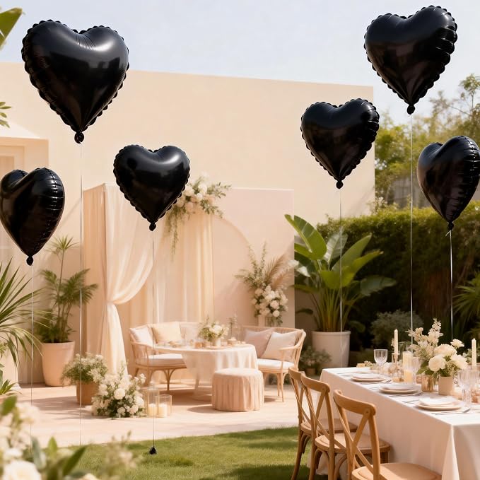 Black Heart Balloons - Image 8