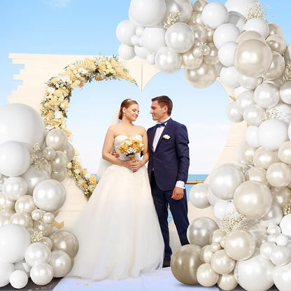 Ouddy Party Pearl White Balloon Garland Arch Kit 18 12 10 5 Inch | Different - Image 6