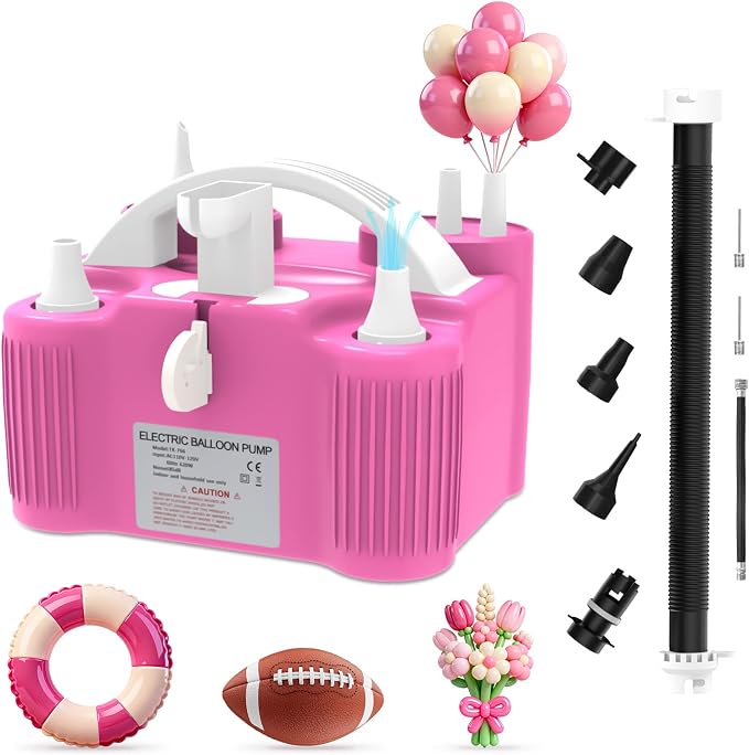 4-in-1 Balloon Pump Electric Balloon Pump Inflador De Globos Electrica Sports by Fikowo