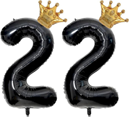 40 inch Large Black 22 Balloon Number by Unknown