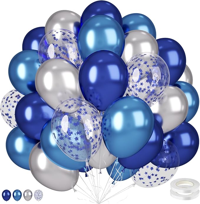 Navy Silver Balloons by BIAPIAN