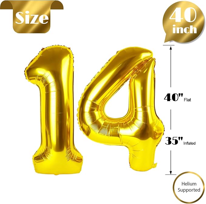 Gold 14 Balloon - Image 6