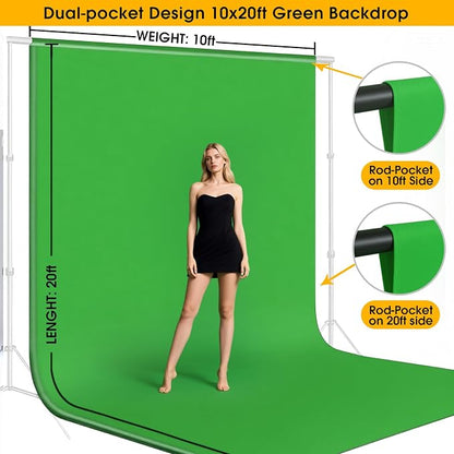 CPLIRIS 10x20ft Green Screen Backdrop - Image 2