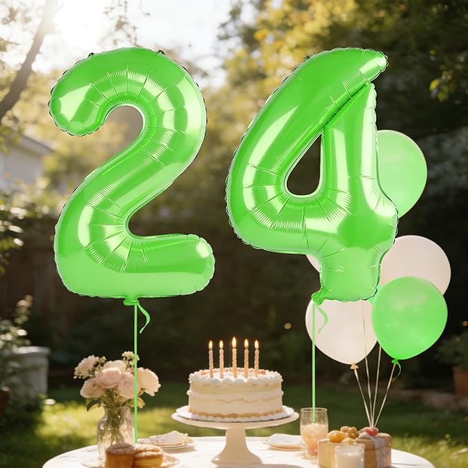 40 Inch Number 24 Balloons for 24th Birthday Party Decorations, 0-100 Fruit - Image 3
