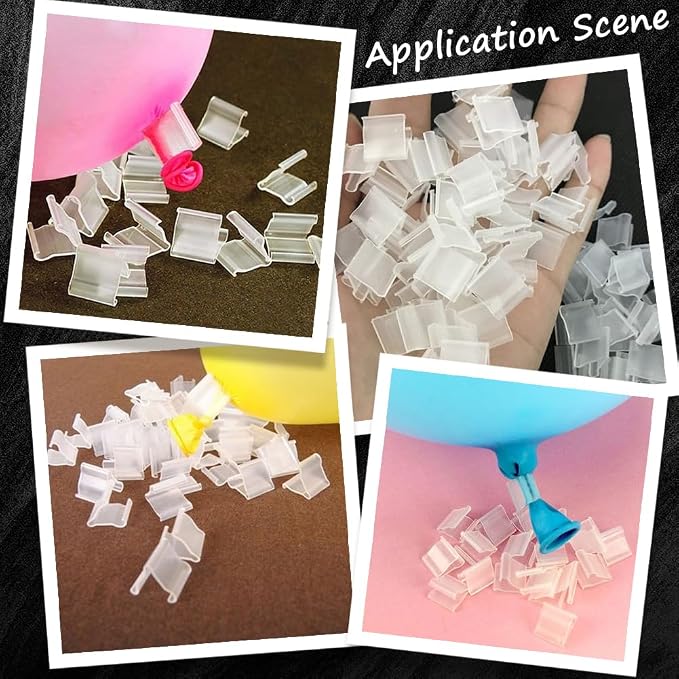 SUNNYCLUE 500Pcs Balloon Arch Clips Balloon Ties Balloon Tie Tool V Shape - Image 5