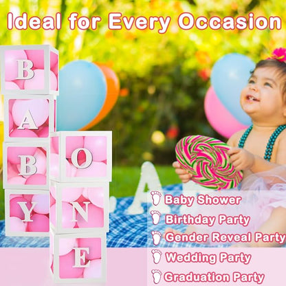 7PCS White Transparent Balloon Boxes, Baby Boxes - Image 5