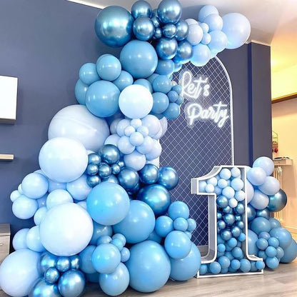 Blue and White Balloons for Baby Shower Bridal Shower Birthday Decorations | - Image 3