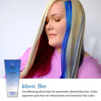Four Reasons Color Mask INTENSE- Blue – (27 Colors) Intensive Toning Treatment - Color DepositingConditioner – Semi Permanent Hair Dye for Lightened and Colored Hair– 100% Vegan, 6.76 fl oz