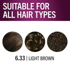 Schwarzkopf Keratin Permanent Hair Dye Cream, 6.83 Light Brown, Professional Quality Color for Up to 100% Gray Coverage, Bond Enforcing System