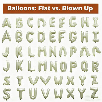 62 Pcs Cream Letter Balloons, Custom 2 Set A-Z Set - Image 3