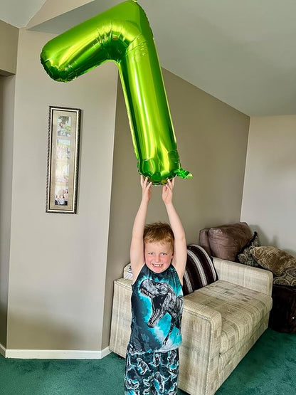4 Balloon Number 40 Inch Light Green Balloons - Image 5