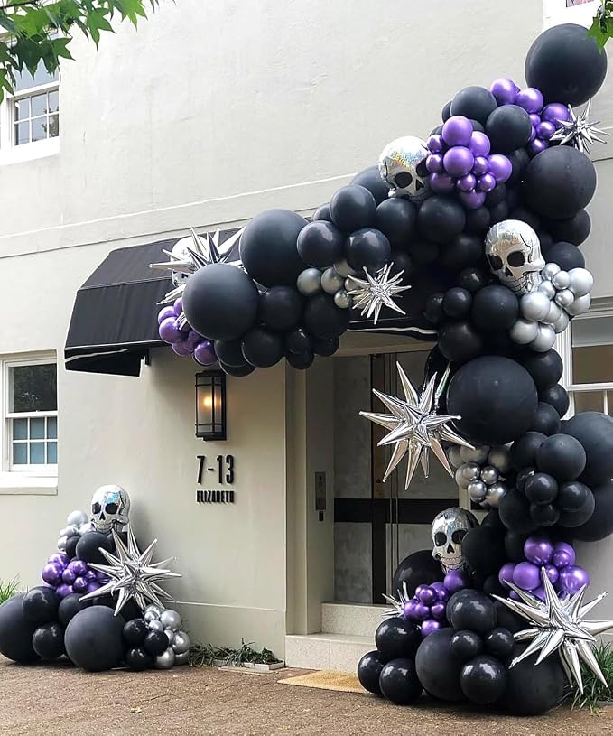Purple and Black Balloon Arch Kit - Image 5