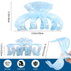 Jayongnee Clips for Women - Octopus Claw Clip - Hair Clips for Long and Thick Hair, Non-Slip Big Claw Strong Hold Hair Unbreakable 3 PCS (claw clip-A)