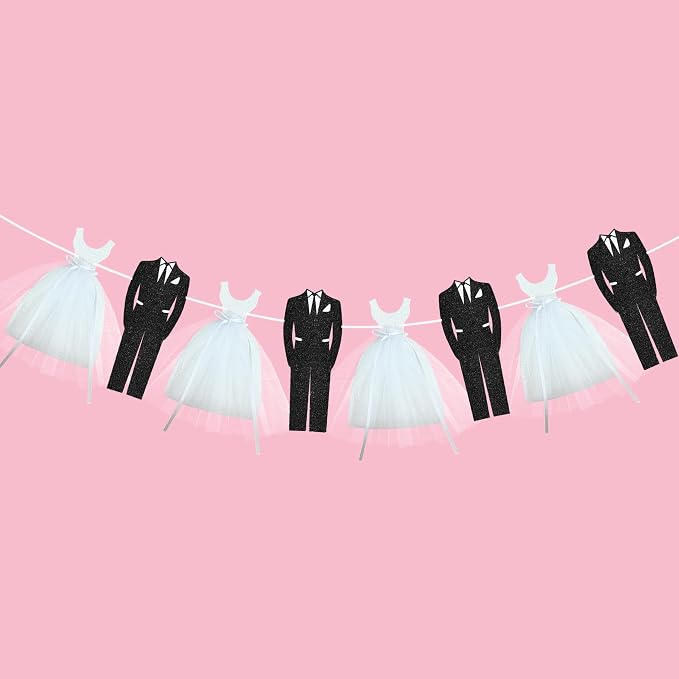 Bridal Shower Banner Decoration Glitter Wedding Party Decorations by C+L+cooper+life