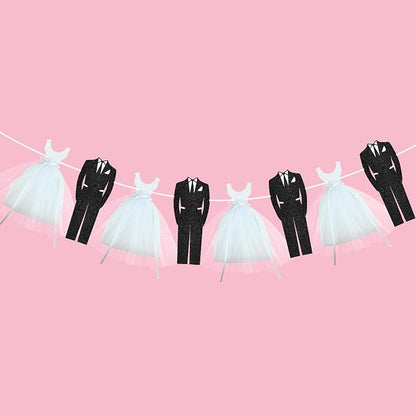 Bridal Shower Banner Decoration Glitter Wedding Party Decorations by C+L+cooper+life