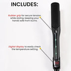 Hair Art H3000 Luxe Digital Flat Iron, 1 1/4 inch, Hair Straightening Iron
