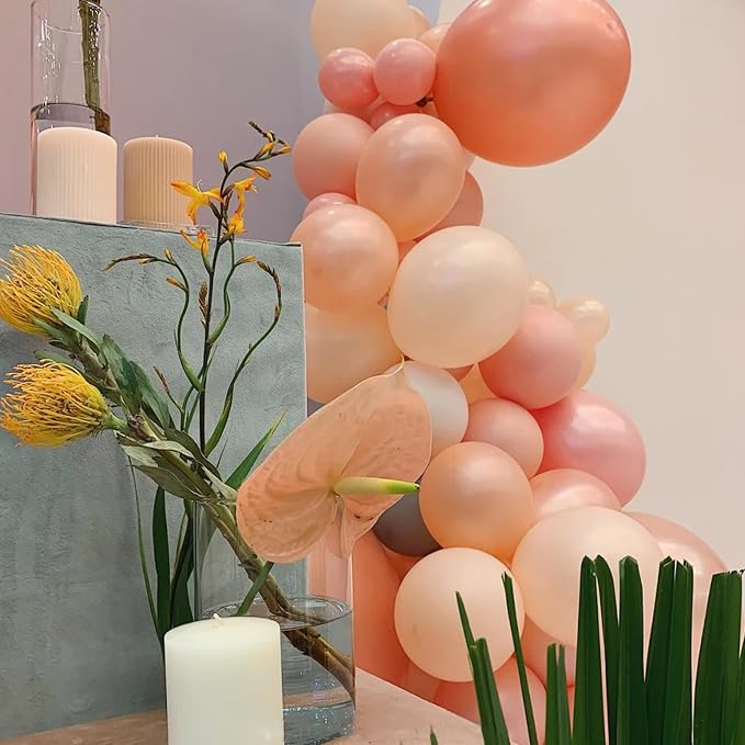 Voircoloria 105pcs Coral Red Party Latex Balloons, 12inch | - Image 6