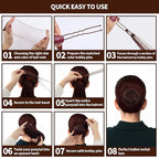 Teenitor Hair Accessories Hair Net Set, Includes 40pcs Invisible Hair Nets for Ballet Recital & 80pcs Bobby Pins for Bun Maker, Brown, 3 Size