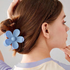 12 Pcs Claw Clips, Multi-Shapes Hair Clips for Women Girls, Non-Slip Large Jaw Claw Clips for Thick Thin Curly Hair Accessories (Light Blue)