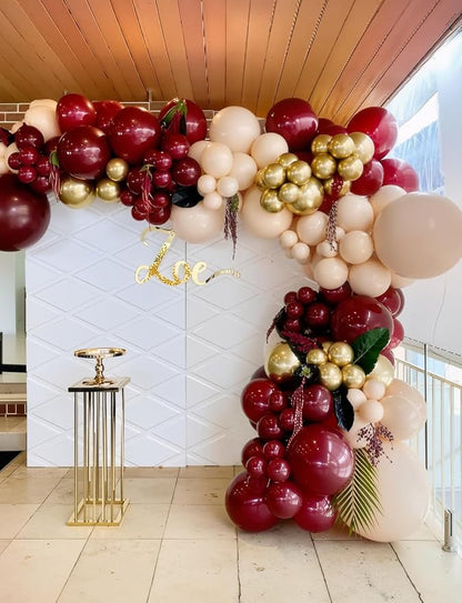 Burgundy Balloon Garland Arch Kit - Image 6