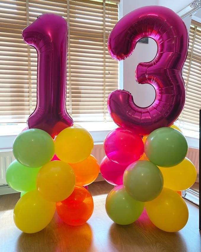 40 Inch Hot Pink 15 Number Balloons Giant Jumbo Huge 15 or 51 Foil Mylar Helium - Image 7
