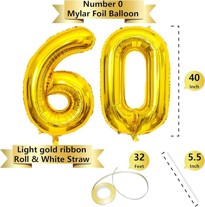 SINBEE Gold 40inch Number Balloon - Image 2