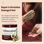 Collagen Hair Treatment for Deep Conditioning, Hair Mask for Dry Damaged Hair, Keratin Hair Treatment with Moroccan Argan Oil, Avocado Oil, Calendula & Gentian Extract, Nourishing Repair (1pc)