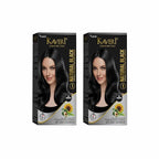 Creme Hair Color Permanent Hair Dye Color - With Improved Creme Formula for Gray Coverage Ammonia Free Hair Color Dye for Rich Bright Long lasting (Black, 3.04 Fl Oz) - Pack Of 2