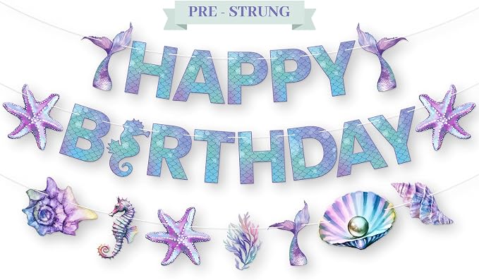 KatchOn Blue Happy Birthday Banner Backdrop 10 Feet, Birthday Decorations | by KatchOn