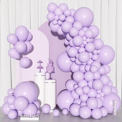 Ouddy Party 129Pcs Pastel Purple Balloons Different Sizes 18 12 10 5Inch - Image 7