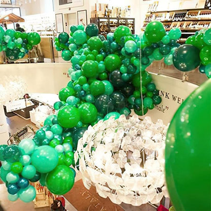 PartyWoo Pearl Emerald Balloons 50pcs Hunter Forest Green Color | 12 Inch - Image 4