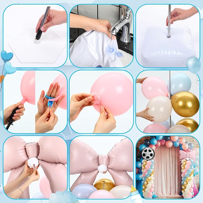 Lunmon 2 Sets Burnouts or Bows Gender Reveal Decorations, Burnouts or Bows - Image 5
