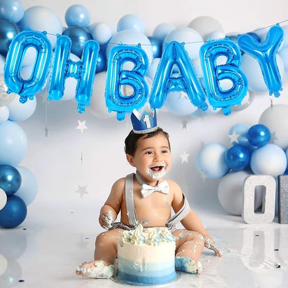 26 Pcs Blue Letter Balloons, 16 Inch Foil Alphabet Letter Balloons, Letter A-Z - Image 4