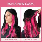 WENNALIFE Tape in Hair Extensions Human Hair Hot Pink Tape in Extensions, 10pcs 30g 22 inch Remy Invisible Tape Ins Straight Colored Soft Real Human Hair Tape in Extensions Refill Set Extensions
