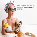 Reusable Shower Cap for Women Reusable Waterproof – Leakproof, Nonslip Hair Cap for Shower Flexiband – Soft, Breathable, Durable Christmas Shower Caps by SMPL OBJECTS (Tropical)
