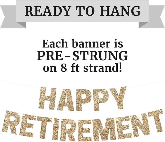 Pre-Strung Happy Retirement Banner - Image 9