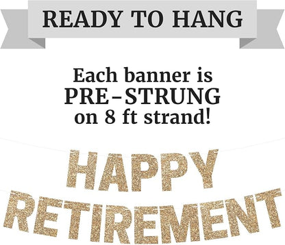 Pre-Strung Happy Retirement Banner - Image 9