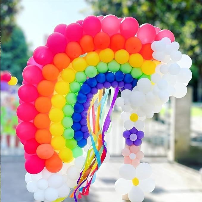 White Balloons 125pcs 5 Inch White Birthday Balloons - Image 6