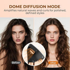 Large Round Volumizing Brush Attachment for Dyson Airwrap Stylers (HS01/HS05) - XL Oval Copper Hair Brush for Bouncy Blowout, Root Lift & Salon Curls (Upgraded Diffuser)